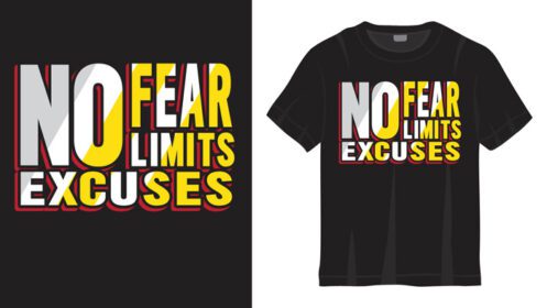 دانلود بدون ترس محدودیت بهانه طرح حروف شعاری برای تی شرت