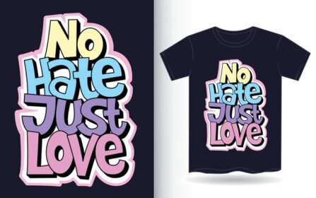 دانلود شعار حروف بدون نفرت فقط عشق برای تی شرت