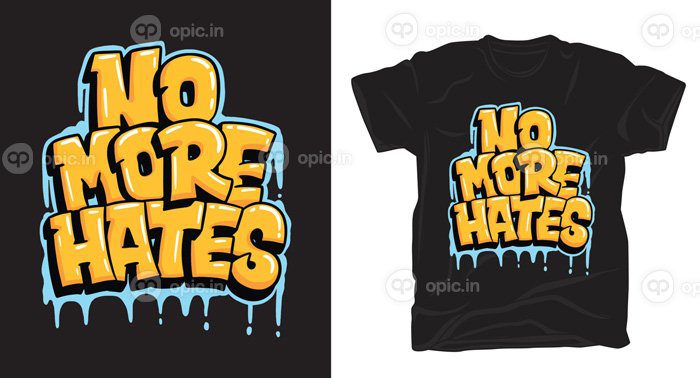 دانلود no more hats گرافیتی هنر تایپوگرافی طراحی تی شرت