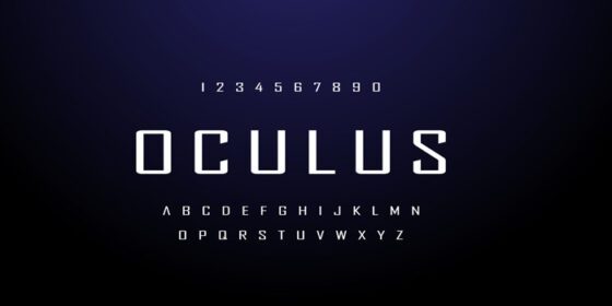 فونت و الفبای فضایی فناوری انتزاعی oculus را دانلود کنید