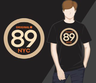 دانلود طرح اصلی تی شرت تایپوگرافی شهر هشتاد و نه نیویورک