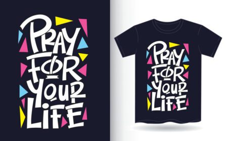 دانلود حروف دستی دعا برای زندگی برای تی شرت