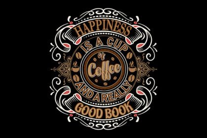 دانلود نقل قول شادی یک فنجان قهوه و یک کتاب واقعا خوب است