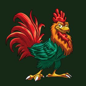 دانلود لوگوی مرغ خروس قرمز پریمیوم