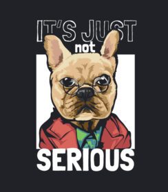دانلود شعار جدی با تصویر کارتونی سگ در عینک