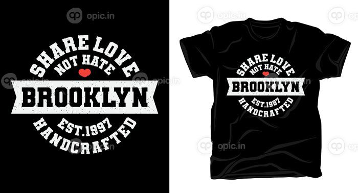 دانلود طرح تی شرت عشق نه نفرت تایپوگرافی را به اشتراک بگذارید