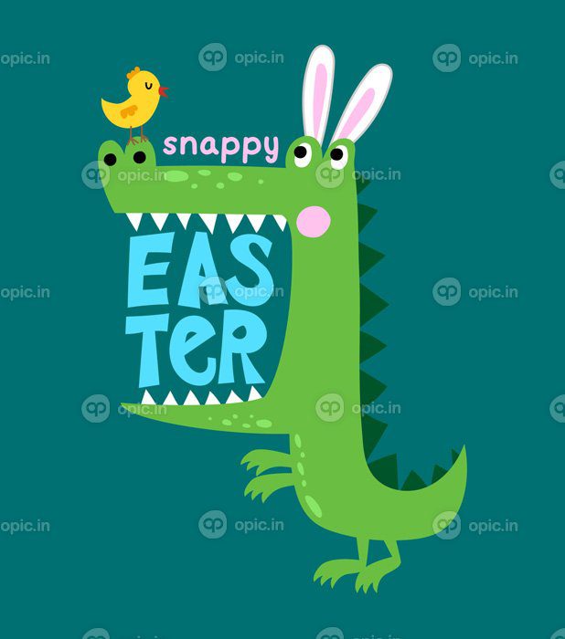 دانلود snappy easter خنده دار تمساح در لباس خرگوش عید پاک با