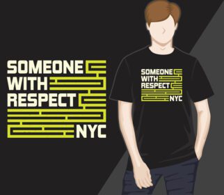 دانلود یک نفر با احترام طراحی تی شرت مدرن تایپوگرافی