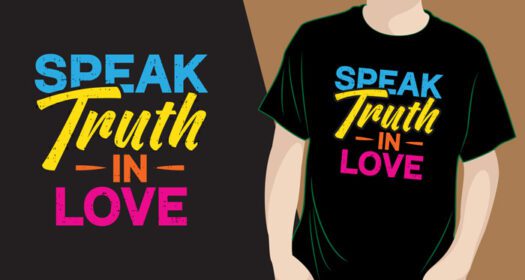 دانلود طرح تی شرت حرف حقیقت در عشق