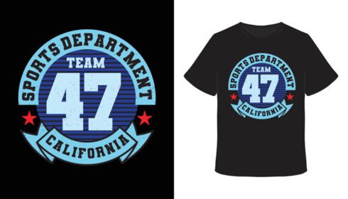 دانلود طرح تی شرت تیم چهل هفت تایپوگرافی گروه ورزشی