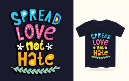 دانلود تایپوگرافی گسترش عشق نه نفرت برای تی شرت