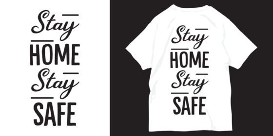 دانلود شعار در خانه بمانید ایمن بمانید برای تی شرت