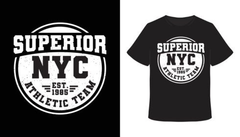 دانلود طرح تی شرت تایپوگرافی تیم ورزشی برتر شهر نیویورک