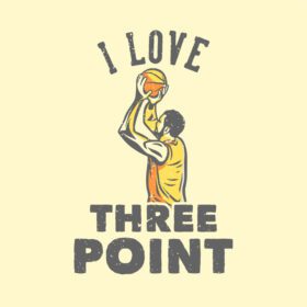 دانلود طرح تی شرت شعار تایپوگرافی I love three point with