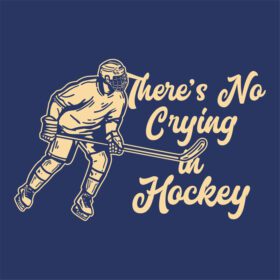 دانلود طرح تی شرت there s no crying in hockey with hockey