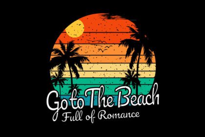 دانلود تی شرت برو به ساحل طرح عاشقانه آفتابی