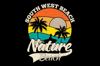 دانلود تی شرت جنوب غربی ساحل طبیعت ساحلی سبک یکپارچهسازی با سیستمعامل
