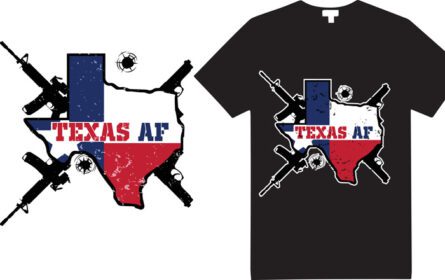 دانلود طرح تی شرت تگزاس با تفنگ و تفنگ