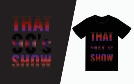 دانلود طرح تی شرت که اس نمایش تایپوگرافی