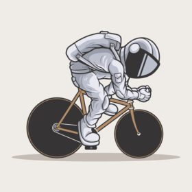 دانلود وکتور فضانورد یک دوچرخه ممتاز