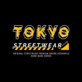 دانلود طرح نوشته لباس خیابانی توکیو مناسب برای صفحه نمایش