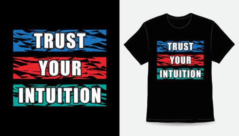دانلود طرح تی شرت شعاری تایپوگرافی اعتماد به نفس خود را