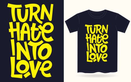دانلود حروف تبدیل نفرت به عشق دستی برای تی شرت