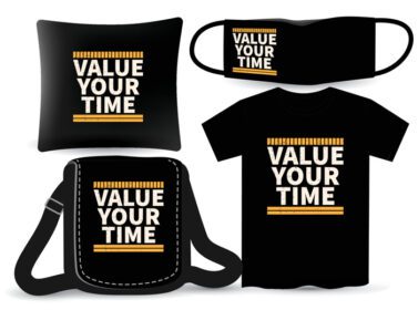 دانلود طرح حروف ارزش زمان شما برای تی شرت و تجارت