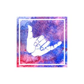 دانلود وکتور دست موج سواران شاکا به سبک وینتیج برای لوگوی پوستر یا چاپ تی شرت با حروف و المان وکتور تایپوگرافی شاکا