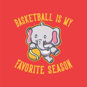 دانلود شعار حیوانات قدیمی تایپوگرافی بسکتبال مورد علاقه من است