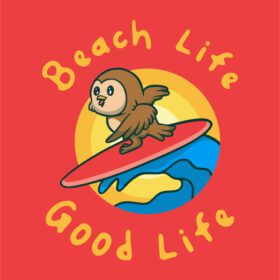 دانلود شعار حیوانات قدیمی تایپوگرافی ساحل زندگی خوب برای تی
