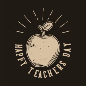 دانلود تایپوگرافی شعاری قدیمی روز معلم مبارک برای طرح تی شرت