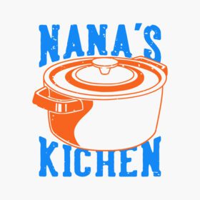 دانلود شعار vintage تایپوگرافی nana s آشپزخانه برای طرح تی شرت