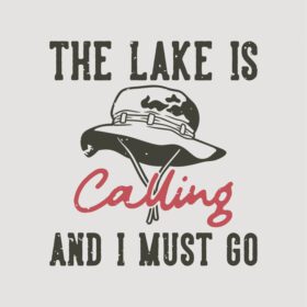 دانلود شعار قدیمی تایپوگرافی دریاچه صدا می زند و من باید بروم