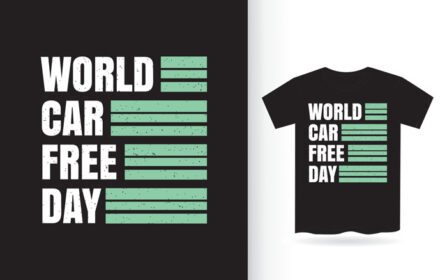 دانلود طرح حروف روز جهانی بدون خودرو برای تی شرت