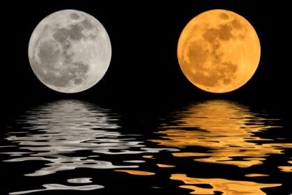 دانلود عکس رنگ و سایه ماه