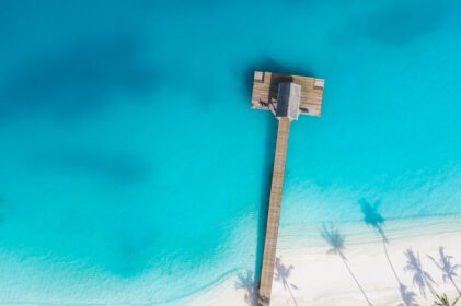 دانلود عکس هوایی از ساحل استوایی بهشت زیبای مالدیو