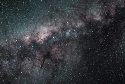 دانلود عکس پس زمینه انتزاعی کهکشان با ستاره ها و سیارات با رنگ مشکی