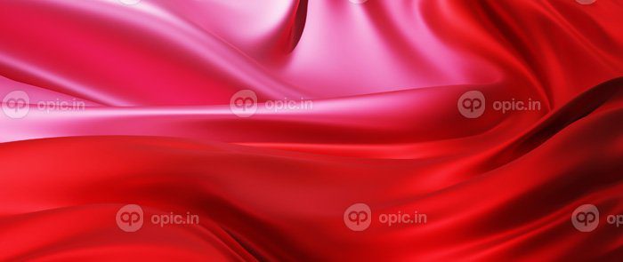 دانلود عکس رندر سه بعدی ابریشم روشن و قرمز