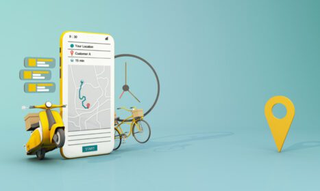دانلود عکس تحویل سریع با دوچرخه و ون با موبایل