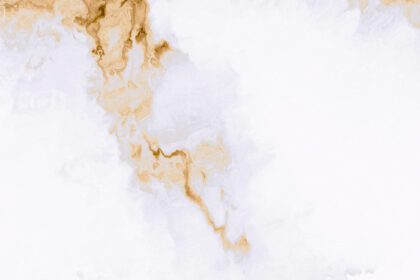 دانلود عکس رندر سه بعدی از بافت سنگ مرمر طلایی در پس زمینه سفید