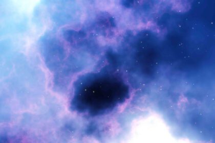 دانلود عکس آئروسل ابرهای فضایی مه یا پرتوهای کیهانی پاستل صورتی