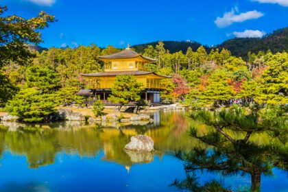 دانلود عکس معبد زیبای کینکاکوجی در کیوتو ژاپن