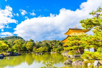 دانلود عکس معبد زیبای کینکاکوجی در کیوتو ژاپن
