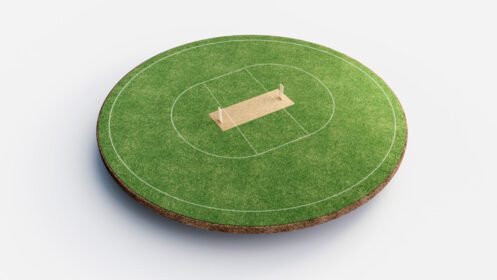 دانلود عکس نمای جلوی استادیوم کریکت در زمین کریکت یا ورزش توپ