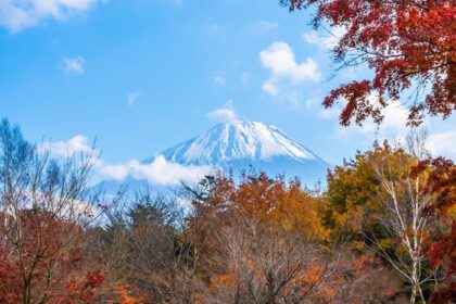 دانلود عکس منظره زیبا در کوه فوجی ژاپن