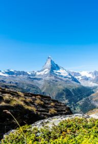 دانلود عکس منظره کوهستانی زیبا با منظره قله ماده هورن در زرمات سوئیس