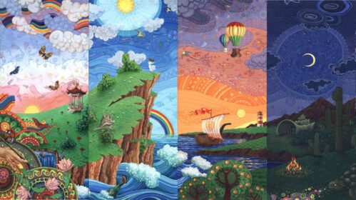 دانلود والپیپرهای الکساندر ژلونکین اثر هنری قایق پروانه ابرها