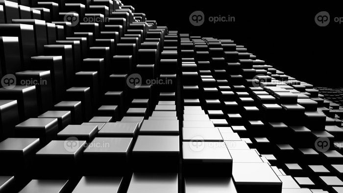 دانلود عکس پس زمینه انتزاعی الگوی موج بلوک مکعب سیاه تصادفی
