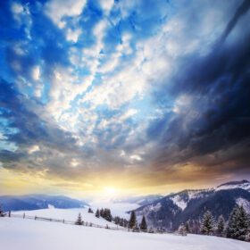 دانلود عکس منظره زیبای زمستانی
